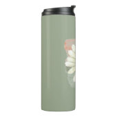 Witte Daisy Waterverf Thermosbeker (Gedraaid links)