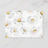 Witte Daisy Wildflower Elegant Kleine Details Informatiekaartje (Achterkant)