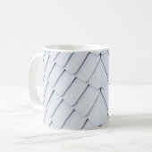Witte dakpannen koffiemok (Voorkant links)