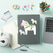 Witte Dala Paard Stickers (iPad Cover)