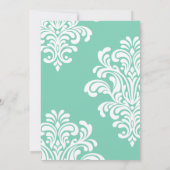 Witte Damask Lingerie Douche Kaart (Achterkant)