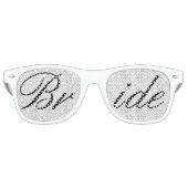 Witte Damast bruid Fun Bachelorette Party Bril Retro Zonnebril (Voorkant)