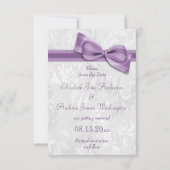 Witte Damast en Neppe Strik Save The Date (Achterkant)