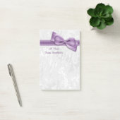 Witte Damast en Paarse Neppe Boog Post-it® Notes (Kantoor)