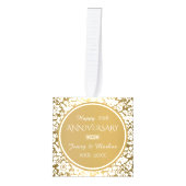 Witte Damast gouden achtergrond Decoratie (Voorkant)