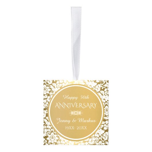 Witte Damast gouden achtergrond Decoratie (Rechts)