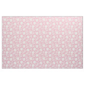 Witte damast met aangepaste pastel roze achtergron stof (Yard (91,4 cm))