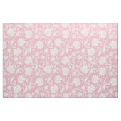Witte damast met aangepaste pastel roze achtergron stof (Fat Quarter)