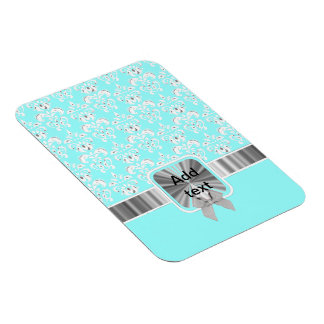 Witte damast op elke kleur magneet