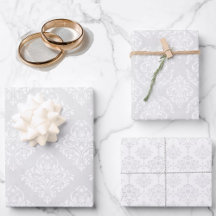 Witte Damast Trouw Klassieke Elegantie 3 Cadeau