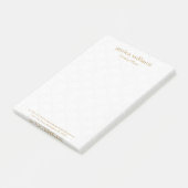Witte Damasten Achtergrond Gouden Typografie Post-it® Notes (Schuin)