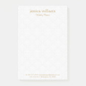 Witte Damasten Achtergrond Gouden Typografie Post-it® Notes (Voorkant)