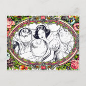 WITTE DAME RODE APPELS | Schilderbare Briefkaarten (Voorkant)