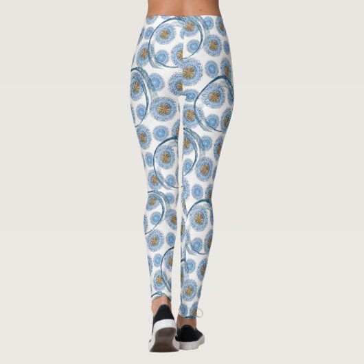 witte dames lange leggings (Achterkant)