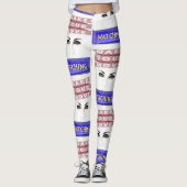 witte dames lange leggings (Voorkant)
