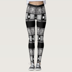 witte dames lange leggings
