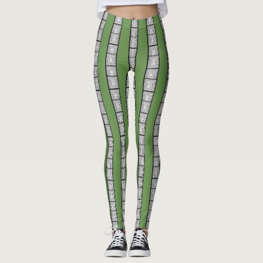 witte dames lange leggings (Voorkant)