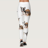 Witte dames leggings met foto van Chihuahua (Achterkant)