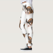 Witte dames leggings met foto van Chihuahua (Links)