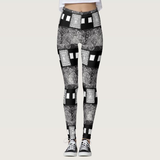 witte dames met lange leggings (Voorkant)