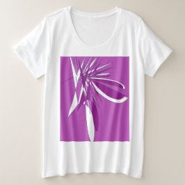 Witte dames T-shirt met paarse grafische afbeeldin