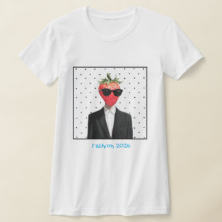 witte dames t-shirt met zwarte polka stippen