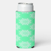 Witte damp op steengroen seltzer blikjeskoeler (Seltzer Achterkant)