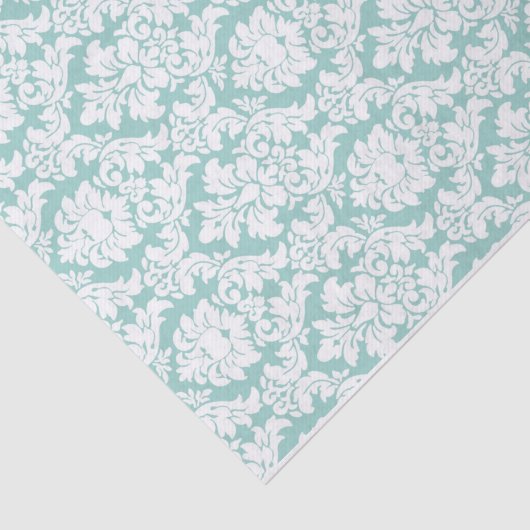 Witte damp op waterblauw tissuepapier (Detail)