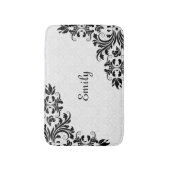 Witte dampen en zwarte zeugen badmat (Voorkant Verticaal)