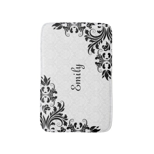 Witte dampen en zwarte zeugen badmat (Voorkant Verticaal)