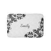 Witte dampen en zwarte zeugen badmat (Voorkant)