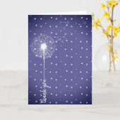 witte dandelion bedankt kaart (Gele Bloem)