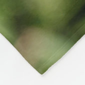 Witte dandelion bloem op groen gras fleece deken (Hoek)