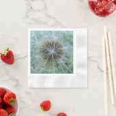 Witte dandelionpatroon servet (Insitu)