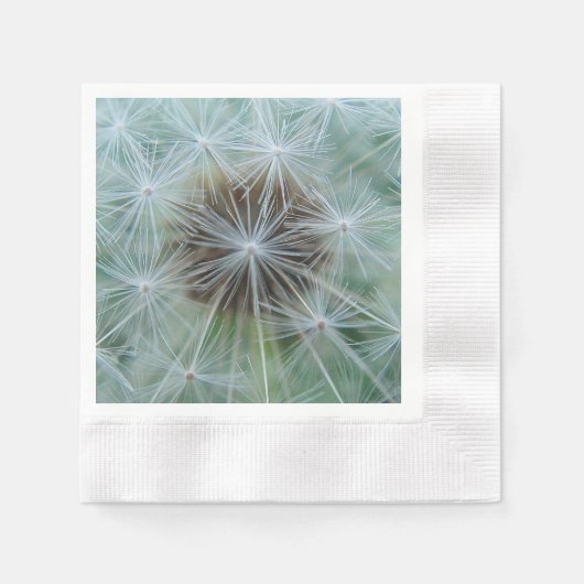 Witte dandelionpatroon servet (Voorkant)