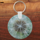 Witte dandelionpatroon sleutelhanger (Voorkant)