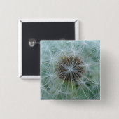 Witte dandelionpatroon vierkante button 5,1 cm (Voorkant /achterkant)