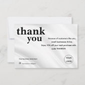 Witte Dankkaart Volg Instagram Winkel Bedankkaart (Achterkant)