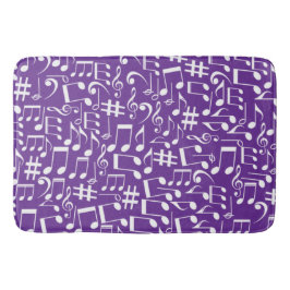 Witte dansende muzieknoten Musici Muziekfans Badmat
