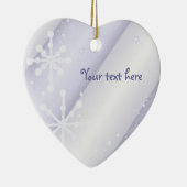 Witte dansende sneeuwvlokken keramisch ornament (Rechts)