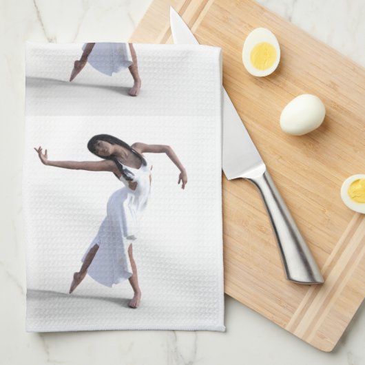Witte danseres Thunder_Cove ballon Theedoek (Quarter Fold)