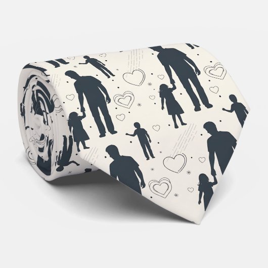 witte das met vader en zoon motief (Opgerold)