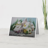 Witte de groetkaart van Kerstmis Feestdagen Kaart (Achterkant)