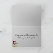 Witte de groetkaart van Kerstmis Feestdagen Kaart (Binnen)