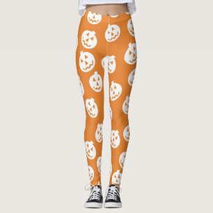 Witte de Leggings van de Confettien van O'Lantern
