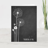 Witte deandelion bouquet op het karton kaart (Voorkant)