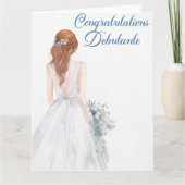 Witte Debutante Ballgown Gefeliciteerd Kaart (Voorkant)