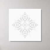 Witte decoratieve bloem canvas afdruk (Voorkant)
