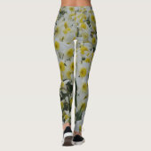 Witte deffodils leggings (Achterkant)