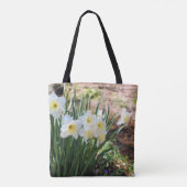 Witte deffodis van Brook Oil Painting Tote Bag (Achterkant)